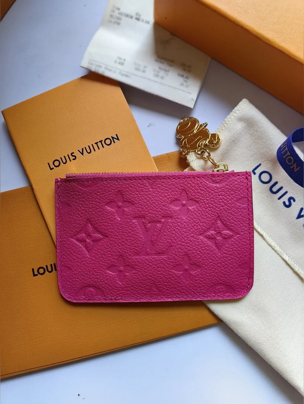 Louis Vuitton Multicolor Monogram Canvas & Pink Card Holder